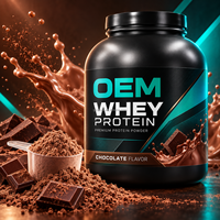 Poudre de protéines de lactosérum OEM saveur chocolat, complément nutritionnel sportif, marque privée