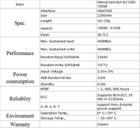 M2 NGFF SATA SSD Hard disk 120GB 240GB 480GB per computer portatile