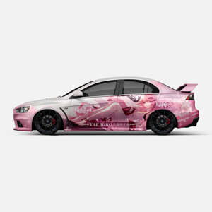 Venta al por mayor <span class=keywords><strong>Genshin</strong></span> <span class=keywords><strong>Impact</strong></span> Itasha 07 Anime Girl Car Side Wrap gráficos a todo color vinilo librea calcomanía JDM pegatina compatible con cualquier coche - Product Image 1