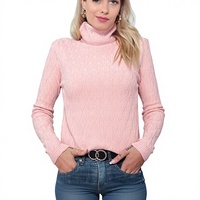 Suéter de Invierno de Alta Calidad para Mujer, 100% Algodón, Bordado, Diseño Personalizado, Logotipo Frontal, Estilo Casual, 300 GSM, Exportación