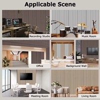 Panneau acoustique en bois naturel Akupanel, panneau acoustique en bois à lattes, absorption acoustique efficace, ignifuge, panneaux muraux acoustiques en bois à lattes