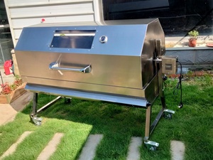 <span class=keywords><strong>Spiedo</strong></span> per <span class=keywords><strong>Girarrosto</strong></span> in Acciaio Inox Resistente, Motore per Barbecue, Spiedini Regolabili, Accensione Automatica/Elettrica, Combustibile a Carbone/Legna - Product Image 2