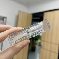 Tube de brillant à lèvres transparent grande baguette 10ml carré de luxe personnalisé clair grande brosse vide Tubes de brillant à lèvres pour emballage de cosmétiques