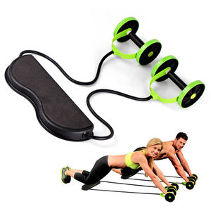 Rueda Abdominal de Plástico Personalizada al por Mayor con Tapete para Rodillas, Tabla de <span class=keywords><strong>Ejercicios</strong></span> con Rueda Abdominal Verde - Product Image 1