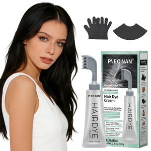 Tinta per <span class=keywords><strong>Capelli</strong></span> Semipermanente Senza Ammoniaca, Lozione Colorante Naturale a Base di Erbe, Copertura Totale dei <span class=keywords><strong>Capelli</strong></span> Grigi, Tinta Professionale per Salone - Product Image 2