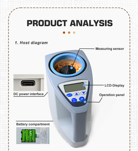 เครื่องวัดความชื้นแบบพกพาสำหรับธัญพืช 35 ชนิด รุ่นใหม่ รูปทรงถ้วย สำหรับวัดความชื้นในข้าว กาแฟ เมล็ดโกโก้ และธัญพืชอื่นๆ - Product Image 3