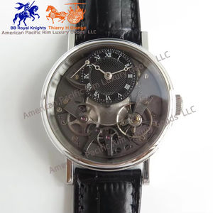 Reloj Mecánico Automático de Lujo de Alta Calidad Bre-guet, Doble Tourbillon, Esfera con Diamantes, Correa de Acero Inoxidable, Resistente al Agua, Moderno - Product Image 2