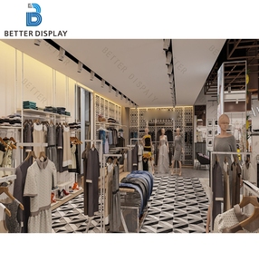Vitrine d'<span class=keywords><strong>exposition</strong></span> pour vêtements féminins, design d'intérieur de showroom de vêtements classiques - Product Image 3