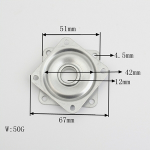 Rodamiento giratorio de zinc blanco moderno de 2 \ "51x51mm, piezas de rueda de muebles de mesa giratoria para comedor/Cocina, placa giratoria de Metal - Product Image 6
