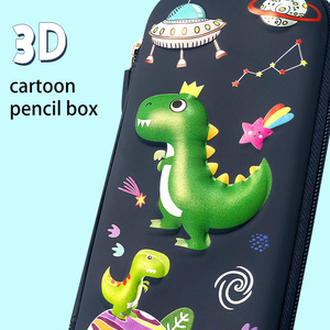 Caja de lápices 3D de goma <span class=keywords><strong>EVA</strong></span> con dibujos de dinosaurios, para niños, 3 capas, divertida, <span class=keywords><strong>precio</strong></span> de fábrica, venta al por mayor - Product Image 3