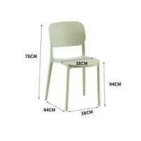 Chaise de salle à manger monobloc en polypropylène empilable, de luxe, moderne, épaissie, style nordique minimaliste, avec dossier, écologique, pour la maison et l'hôtel