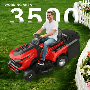 432CC 자체 추진 무선 승마 잔디 깎는 기계 34 "절단 폭 250L 잔디 상자 후방 방전 높은 토크 엔진 - Product Image 2