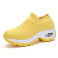 Nouvelles Chaussures de Sport Hiver 2025 Grande Taille pour la Course à Pied, Semelle Extérieure EVA, Amorti d'Air, Tissu Volant Respirant, Doublure Coton, Décontractées et Tendance