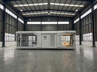 Maison capsule spatiale prête à vivre, maison préfabriquée de luxe en conteneur, villa modulaire avec système de maison intelligente et salle de bain