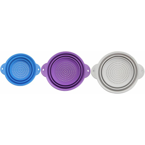 Passoire de cuisine pliable en silicone pour égoutter fruits et légumes - Product Image 2