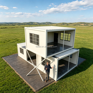 Maison préfabriquée modulaire de luxe à double étage empilable, conteneur mobile démontable, bureau, atelier, hôtel - Product Image 1
