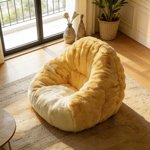 Fauteuil pouf géant en forme d'ananas, canapé moelleux et confortable, fauteuil surdimensionné en peluche, siège de sol pour salon - Product Image 1