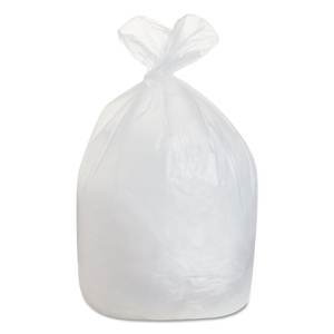 Boardwalk 385822 High-Density Can Liner 38x58 60gal 19 Mic Equiv. Natural 25 <b>Bags</b> Per Roll Case of 6 Rolls <b>Household</b> <b>Trash</b> <b>Bags</b> - Product Image 1