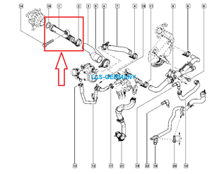 Tuyau de refroidissement pour Renault Nissan Opel 1.6 210474640R 4423105 - Product Image 6