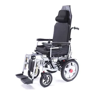 Fabrika kaynağı otomatik taşınabilir elektrikli tekerlekli sandalye ağır elektrikli tekerlekli sandalye seyahat için