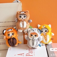 Porte-clés en peluche Mofusand Chat brodé de haute qualité, 4 couleurs, mignon et stylé, pour la décoration de sacs à dos