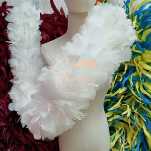 Écharpe en plumes de dinde épaisses et moelleuses, teintes, 200g, 250g, 300g, pour décoration de mariage, artisanat, spectacle, danse - Product Image 3