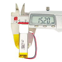 Batería Recargable de Litio de 300 mAh 501530 501540 3.7V con Conector Personalizable, Certificación KC, para Gafas Inteligentes, Venta Directa de Fábrica