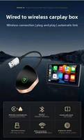 Adaptateur de voiture Android Auto et CarPlay sans fil BT 5.4 2 en 1 avec câble d'extension, plug and play, boîte CarPlay intelligente