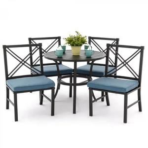 Chaise <span class=keywords><strong>de</strong></span> <span class=keywords><strong>jardin</strong></span> <span class=keywords><strong>en</strong></span> aluminium moulé aspect <span class=keywords><strong>fer</strong></span> forgé <span class=keywords><strong>de</strong></span> luxe avec coussin, résistante aux intempéries - Product Image 3