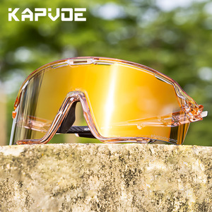 Kapvoe Cycling Glasses Full Rim Spherical <b>Polycarbonate</b> Lens Anti Wind Uv Protection For Outdoor Riding Men - Product Image 1