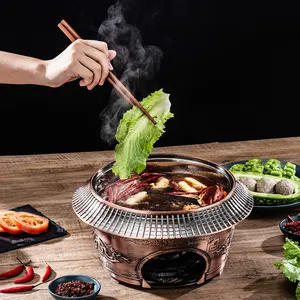 Drop Shipping Personal Hot Pot Mini Alcohol Stove Shabu Shabu Single Stainless Steel Hot Pot