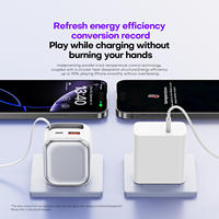 Chargeur 35W GaN double USB + type C pour adaptateur iPhone avec câble rétractable Chargeur 35W type C pour câble iPhone Chargeur de téléphone