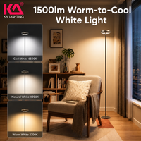 Lampe LED d'angle intelligente KA Smart RGBIC, éclairage tri-zone, contrôle WiFi, télécommande vocale Tuya, design moderne minimaliste pour la décoration de la maison et du bureau