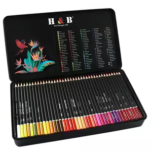 Professional 120 lapices colores tin box packing artists colored pencil set