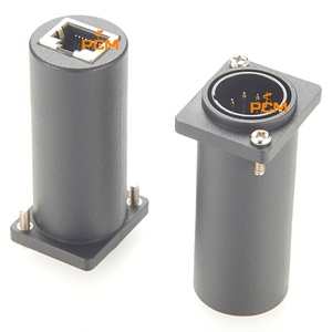 Adaptador de Montaje en Panel XLR de 5 Pines <span class=keywords><strong>Macho</strong></span> a RJ45 Serie D, Adaptador Ethernet DMX de 5 Pines XLR a RJ45 Cat5e para Control de Iluminación DMX512 - Product Image 2