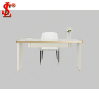 Table de consultation VIP de luxe en bois, mobilier de bijouterie, bureau de direction incurvé, solution d'aménagement de boutique de détail