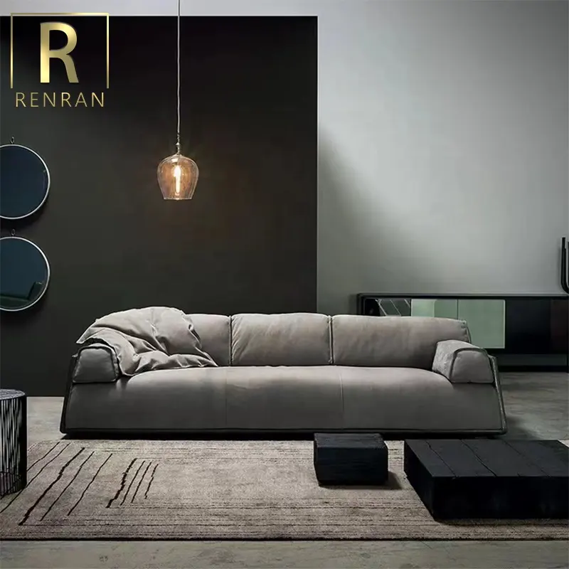 The latest Italian fabric leather used furniture 3-seater sofa 4-seater sofa set modern couch living room sofa set furniture