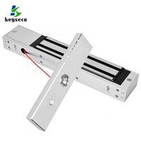 Serrure de porte de sécurité intelligente 12V électrique 280kg 600lbs système de contrôle d'accès à l'intérieur de la porte électromagnétique Maglock avec LED, minuterie