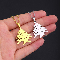 Liban Carte Cèdre Arbre Drapeau Pendentif Collier Acier Inoxydable Or/Acier Couleur Hommes Femmes Bijoux Ethniques Cadeaux