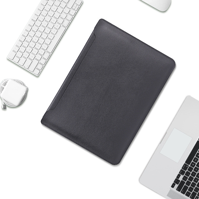 PU Leather Laptop Sleeve 13 Inch Compatible for 13" 14" 15" Laptop With Bracket and Mouse Bag Optional
