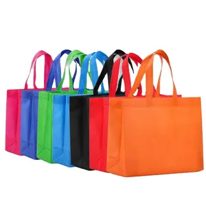 カスタムロゴ再利用可能な環境にやさしい生地不織布ショッピングバッグ