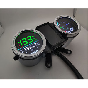 <span class=keywords><strong>Daelim</strong></span> WY125 CG125 GN125新款摩托车改装仪表发光二极管铁壳多功能机械风格速度电压 - Product Image 3
