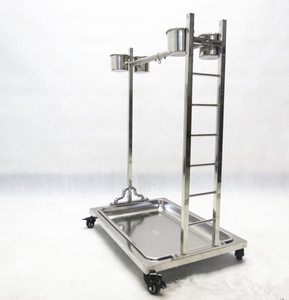 Fabrika doğrudan paslanmaz çelik papağan istasyonu standı merdivenler ve besleyiciler büyük papağan standı - Product Image 3