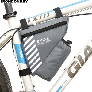 IRONDONKEY Bicycle100 % bolsa de bicicleta impermeable Bolsa De Teléfono triángulo haz sillín tubo bolsa bicicleta de montaña Kit de <span class=keywords><strong>herramientas</strong></span> y soporte para botella de agua - Product Image 6