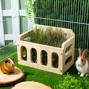 Comedero de Heno para Conejos, Comedero Colgante de Madera de Gran Volumen y Menos Desperdicio para Conejillos de Indias, Conejos, Chinchillas y Animales Pequeños - Product Image 3