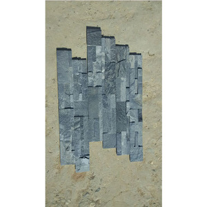 Carreau de <span class=keywords><strong>pierre</strong></span> personnalisé pour mur extérieur <span class=keywords><strong>Pierre</strong></span> de <span class=keywords><strong>parement</strong></span> empilée en quartzite grise naturelle pour murs intérieurs - Product Image 2