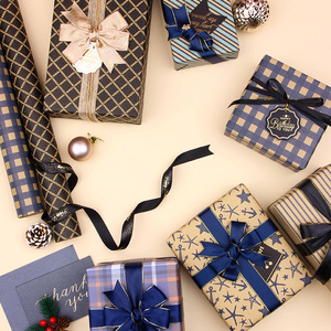 Wholesale 80g Birthday Reorganize the Lattice ArtPaper <b>Tissue</b> 43*300cm Gift Luxury Custom Packaging <b>Wrapping</b> <b>Paper</b> Roll - Product Image 3