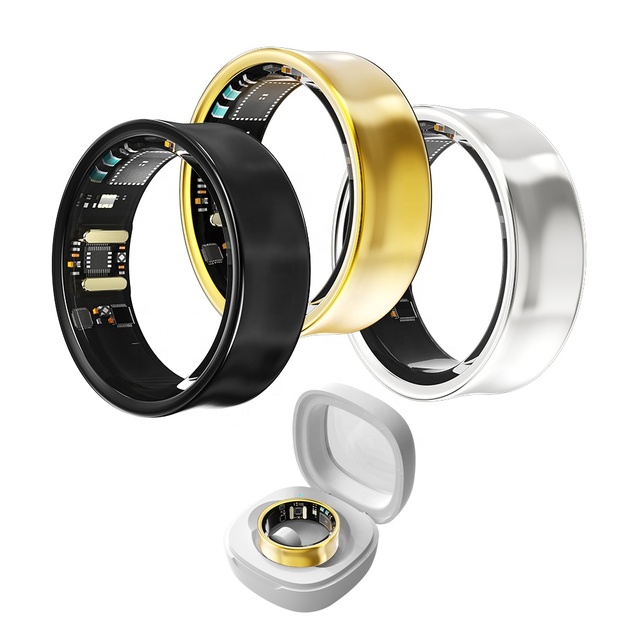 R02-2 Medical Grade Heart Rate Sensor Ti4403 Health Care Sleep Fitness Monitoring Smart Ring for IOS Android Smart Ring