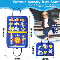 Jouet éducatif Montessori en feutre pour enfants, tableau d'activités avion, voiture, voyages, livre d'activités, jeu de boucles pour tout-petits