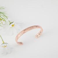 Top Vente Incroyable Vie Arbre Conception Solide Rouge Cuivre Magnétique Bracelet Bracelet À La Mode Accouplement Accessoire